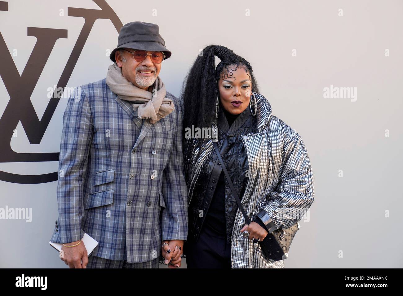 Designer Christian Louboutin, left, and Janet Jackson arrive for the Louis  Vuitton ready-to-wear Spring/Summer 2023 fashion collection presented  Tuesday, Oct. 4, 2022 in Paris. (AP Photo/Francois Mori Stock Photo - Alamy