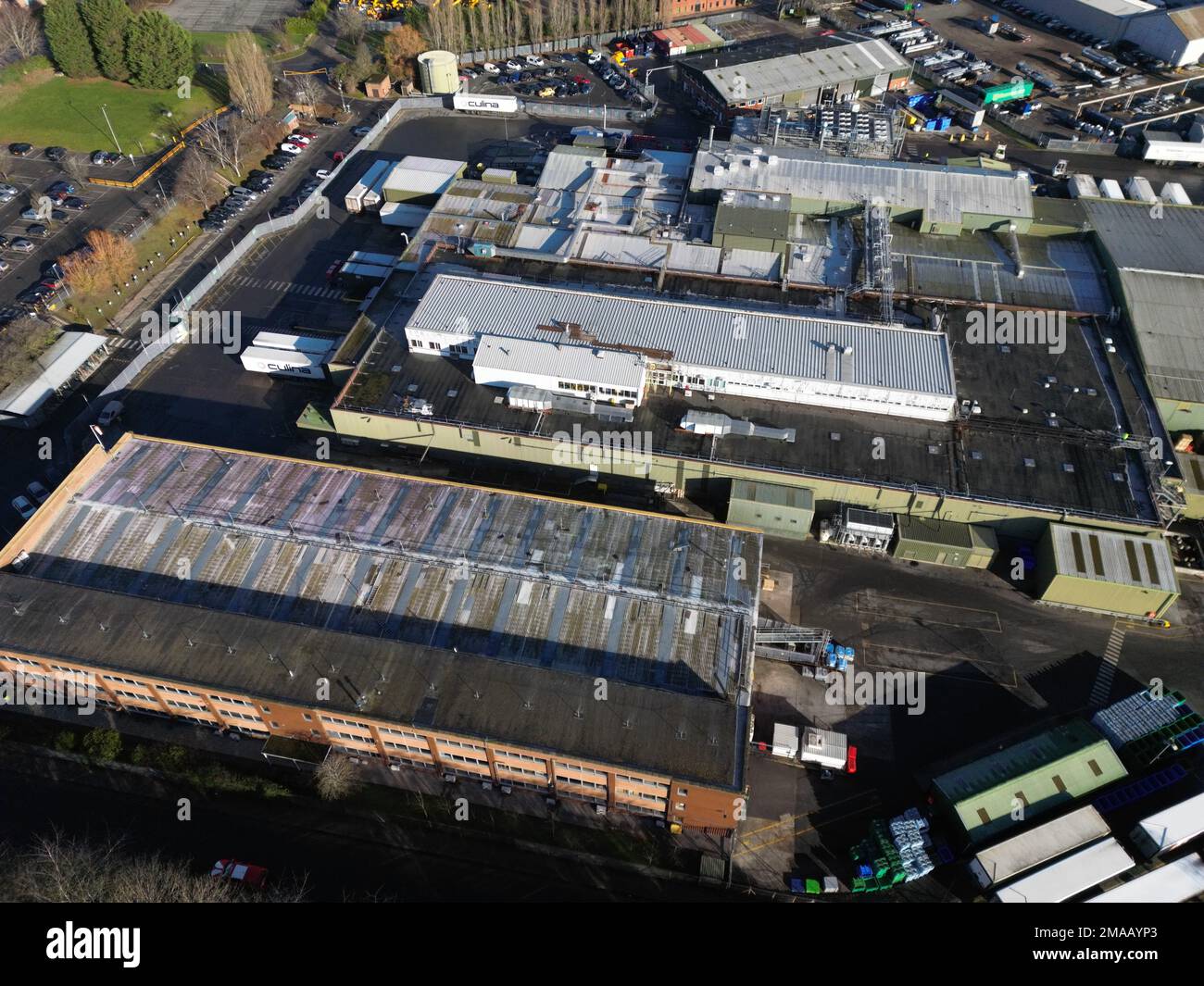 Aerial view of the Culina and Avara Foods ( chicken ) food processing factory in Hereford Herefordshire UK in January 2023 Stock Photo