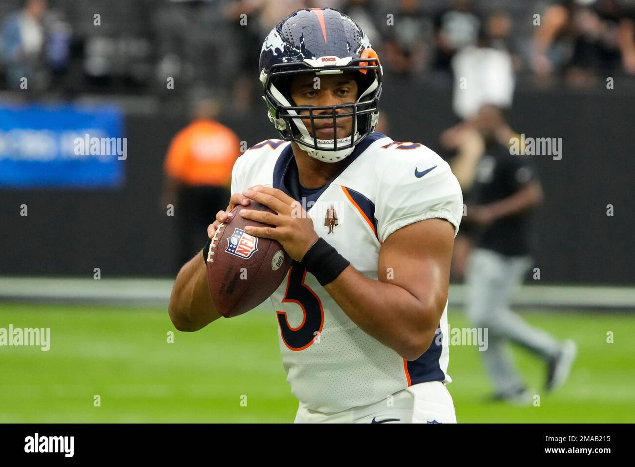 Denver Broncos quarterback Russell Wilson (3) during the first half of ...