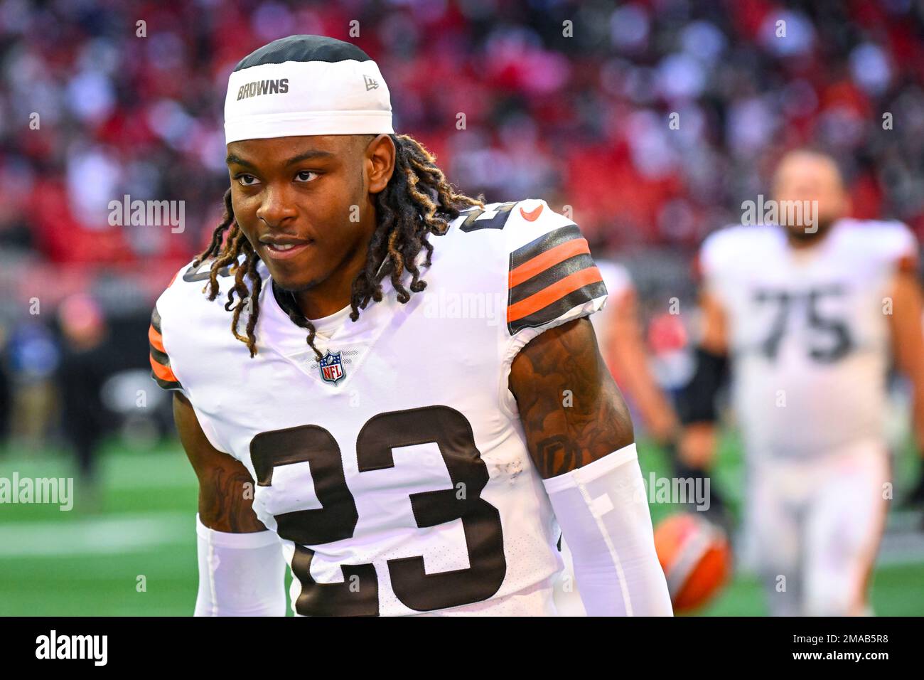 Cleveland Browns cornerback Martin Emerson Jr. (23) is shown after an