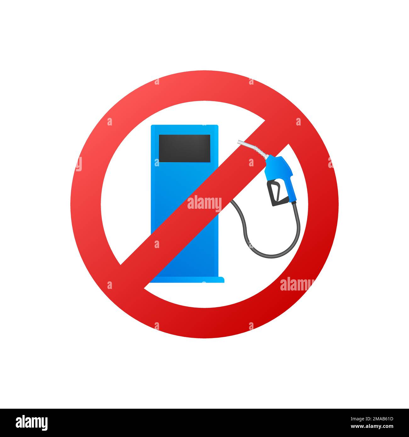 No fuel station. Diesel and gasoline. No gas pump sign, label. Vector