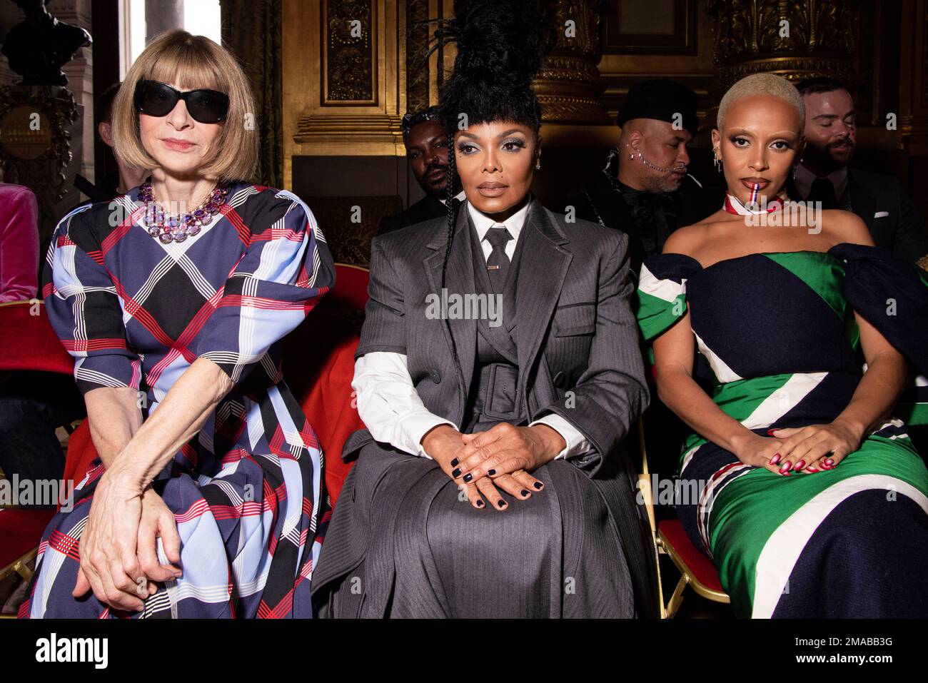 Anna Wintour, from left, Janet Jackson and Doja Cat attend the Thom ...