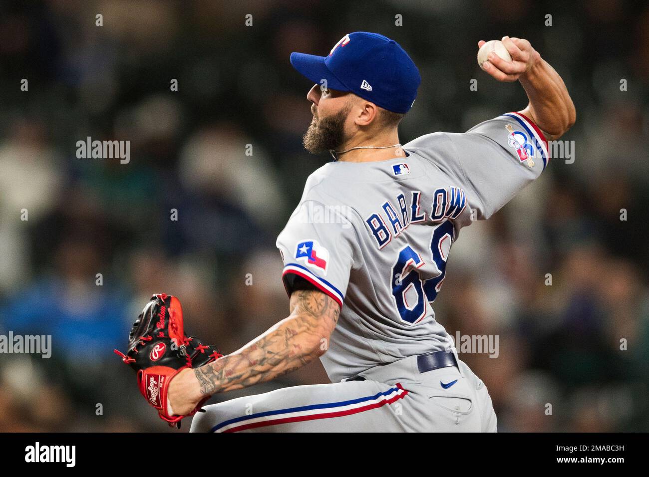 This is a 2022 photo of Jonah Heim of the Texas Rangers' baseball team. (AP  Photo/Darryl Webb Stock Photo - Alamy