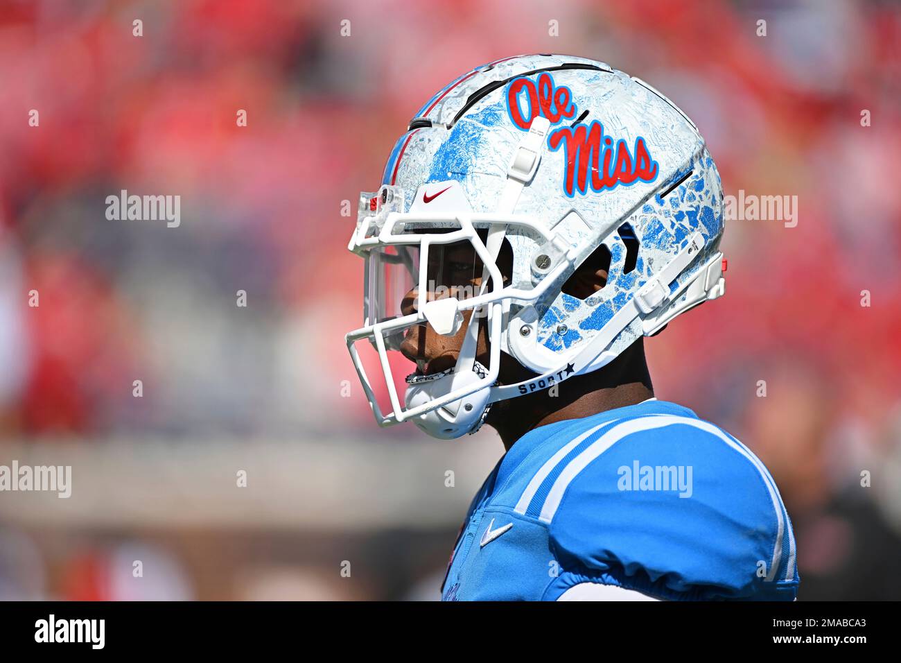 Mississippi cornerback Davison Igbinosun (20) warms up before an NCAA college football game