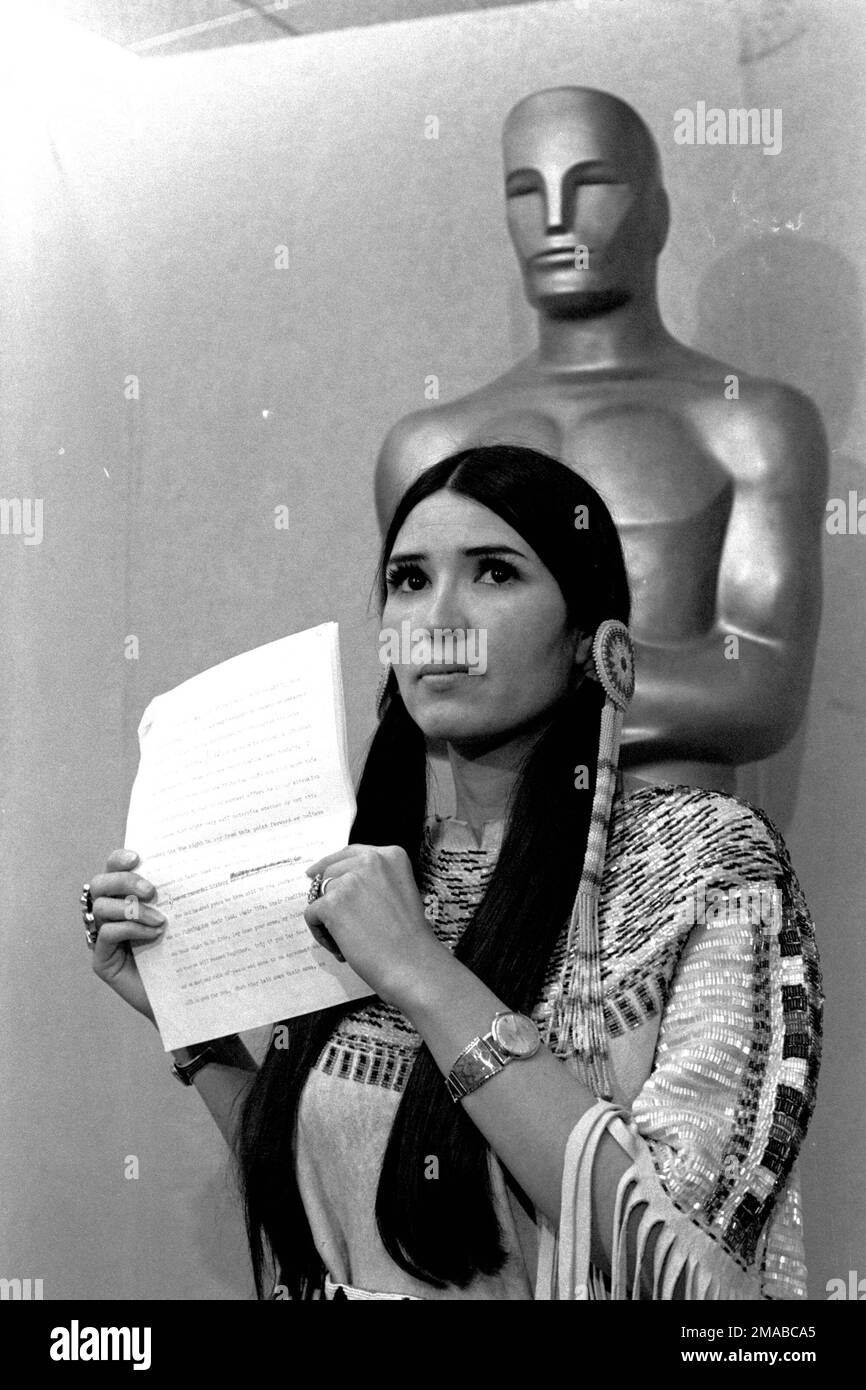 FILE Sacheen Littlefeather, a Native American activist, tells the