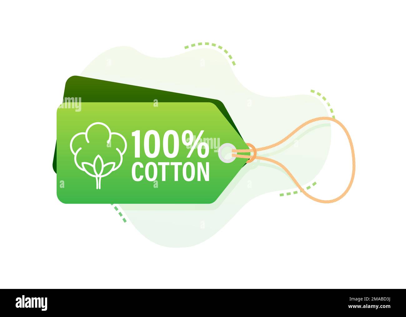 Label Catton 100 cotton label. Natural fiber sign. Vector stock illustration Stock ...