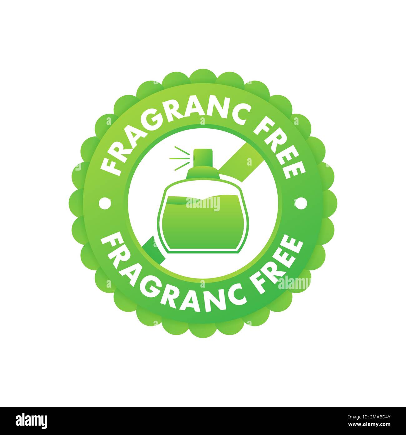 Fragrance free sign, label. No Perfume Cosmetic. Vector stock