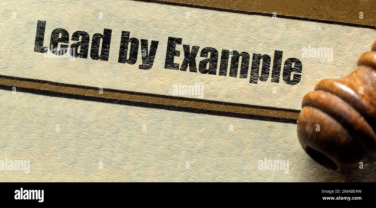 Lead by Example words the chapter heading title at the start of page