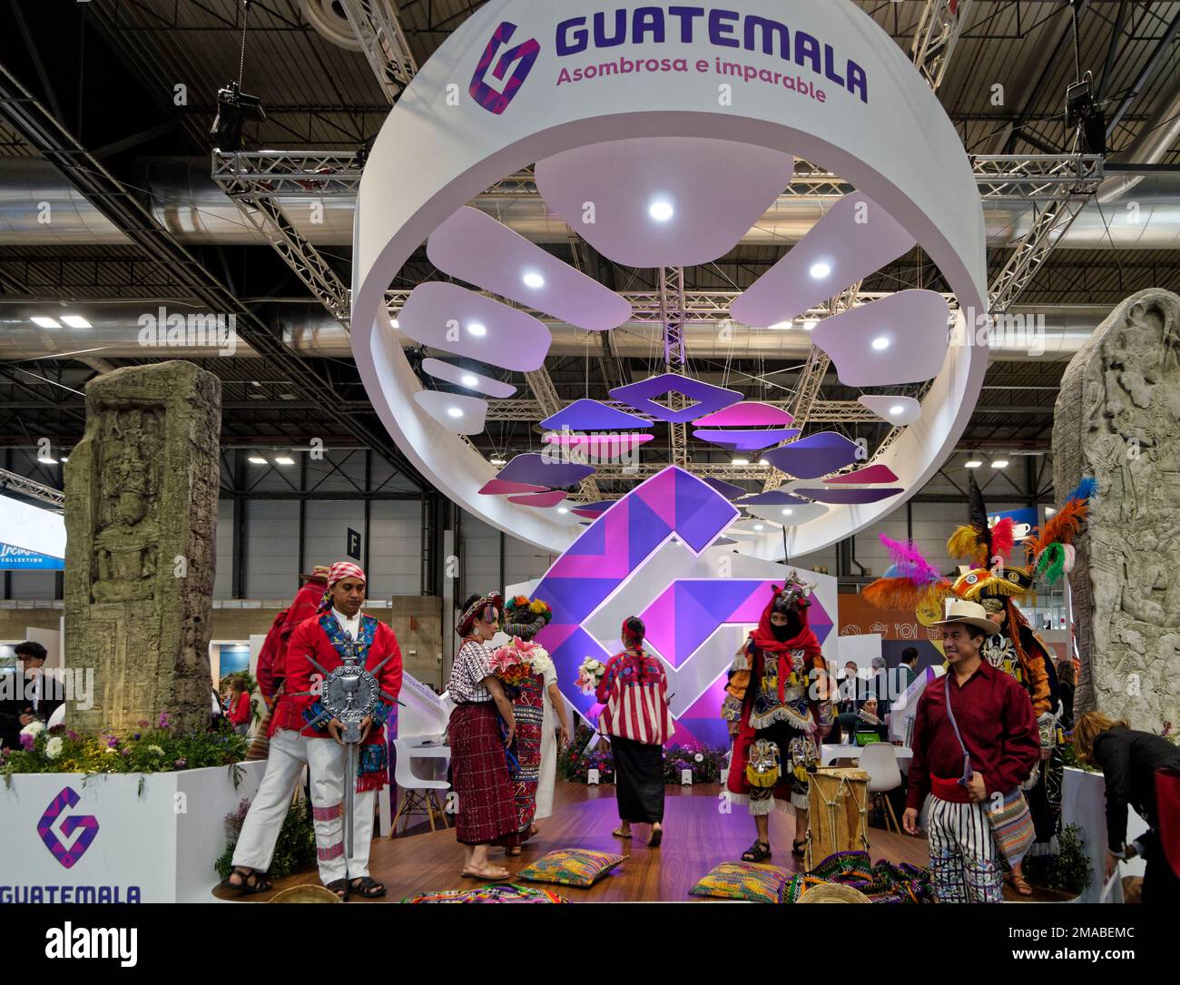 Madrid, Spain. 19th Jan, 2023.  FITUR the International Tourism Fair of Spain 2023. Guatemala's stand, this year's guest country at the 43rd edition of FITUR. IFEMA, Madrid, Spain. Credit: EnriquePSans/Alamy Live News Stock Photo