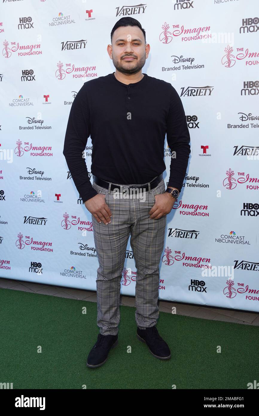 Jesus Sepulveda arrives at the Imagen Awards on Sunday, Oct. 2, 2022, at LA Plaza de Cultura y Artes in Los Angeles. (AP Photo/Allison Dinner) Stock Photo