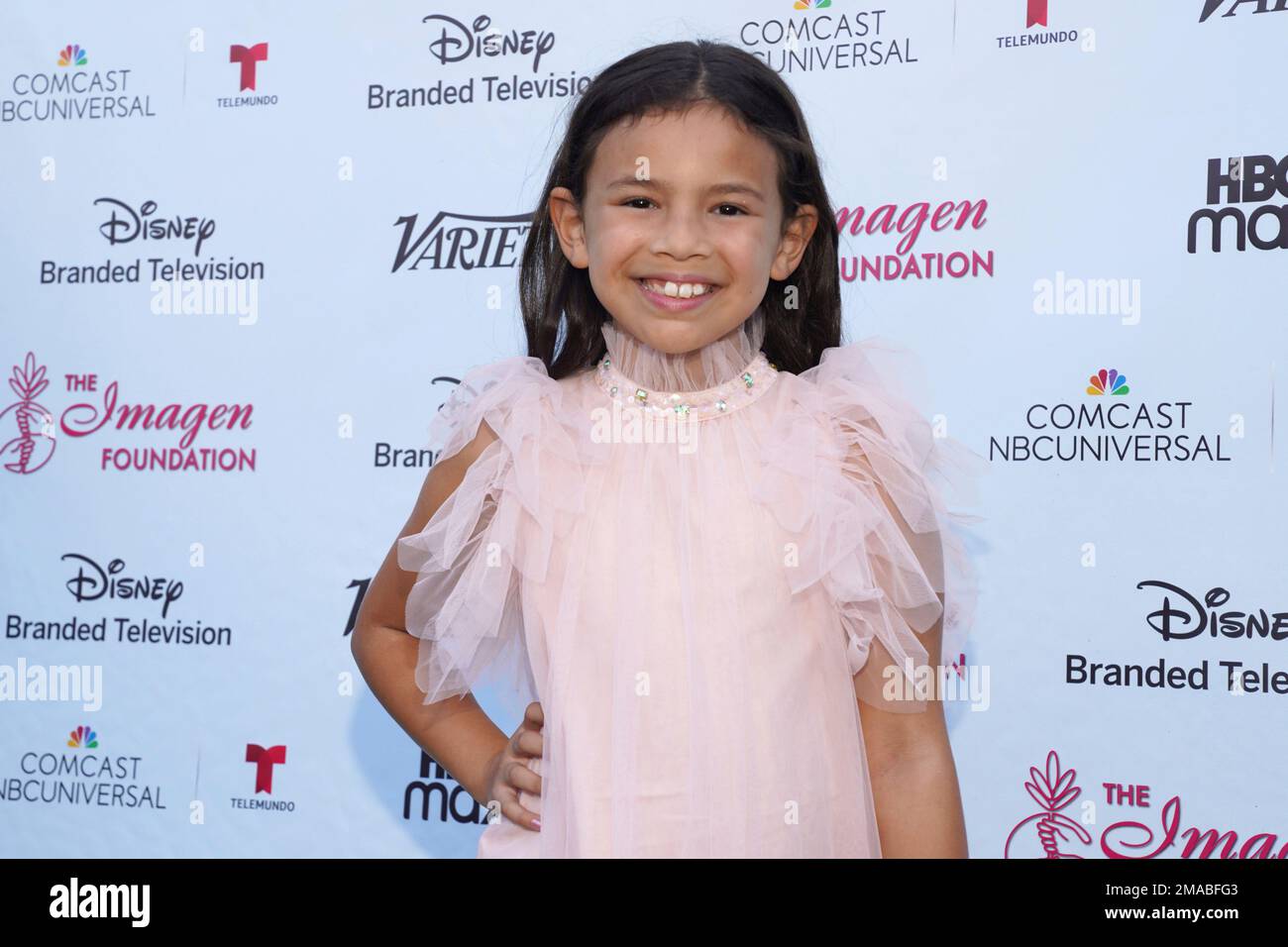 Everly Carganilla arrives at the Imagen Awards on Sunday, Oct. 2, 2022