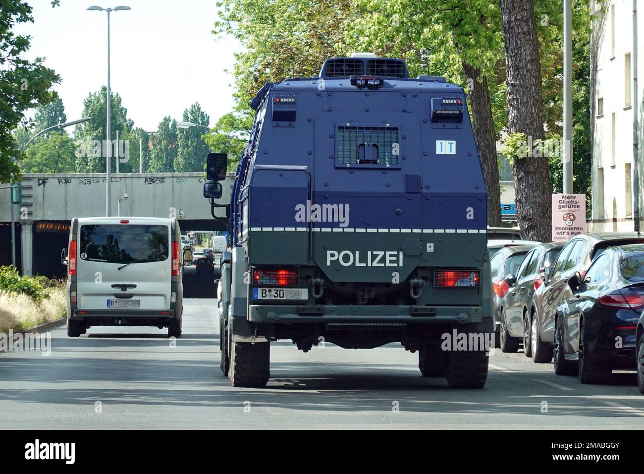 08.06.2022, Germany, , Berlin - Protected special car of the Berlin ...