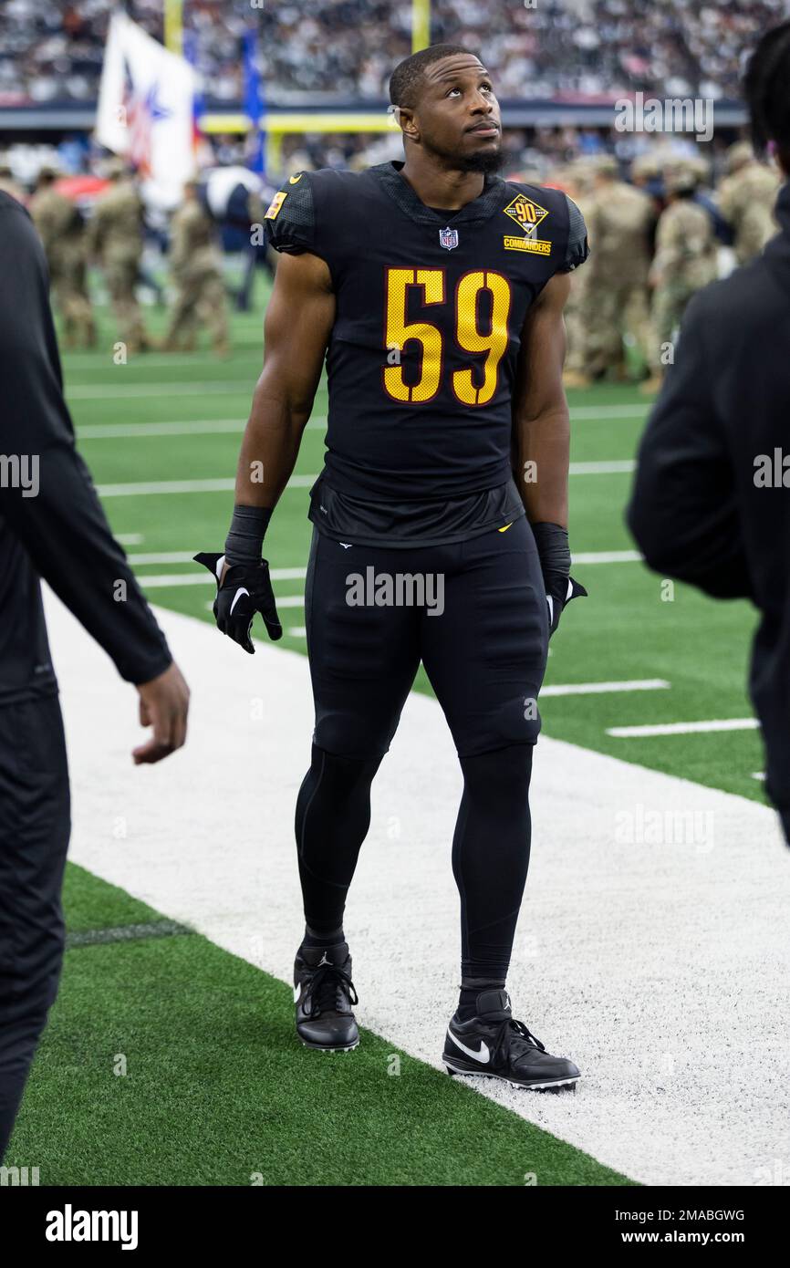 Washington Commanders linebacker Jon Bostic 59 is seen during an