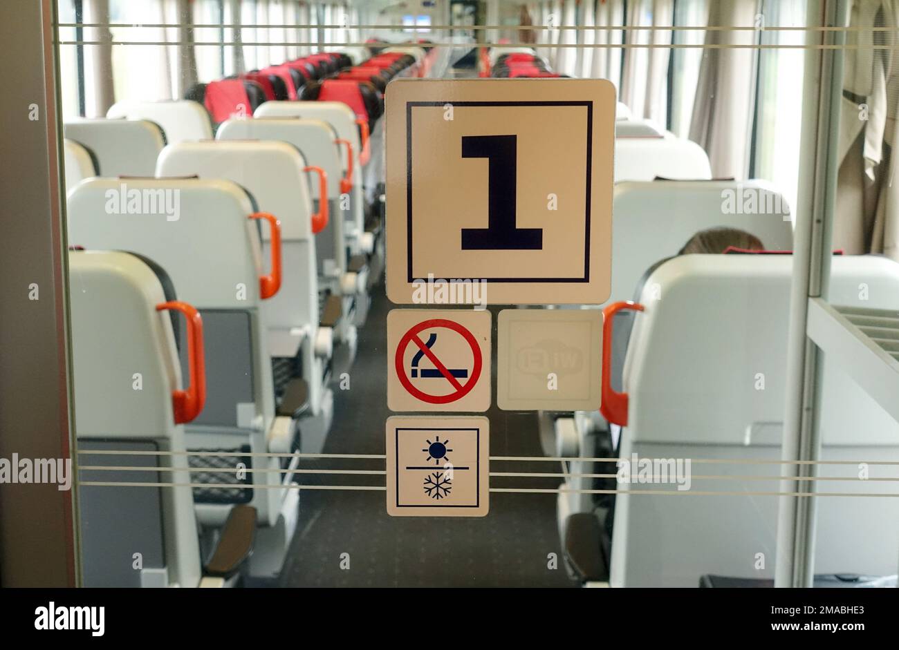 16.07.2022, Germany, Lower Saxony, Buechen First class compartment in