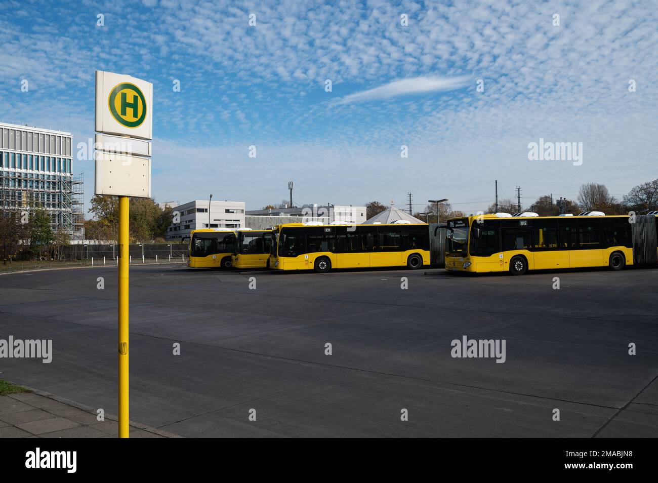 12.11.2022, Germany, , Berlin BVG metro buses at the Hertzallee