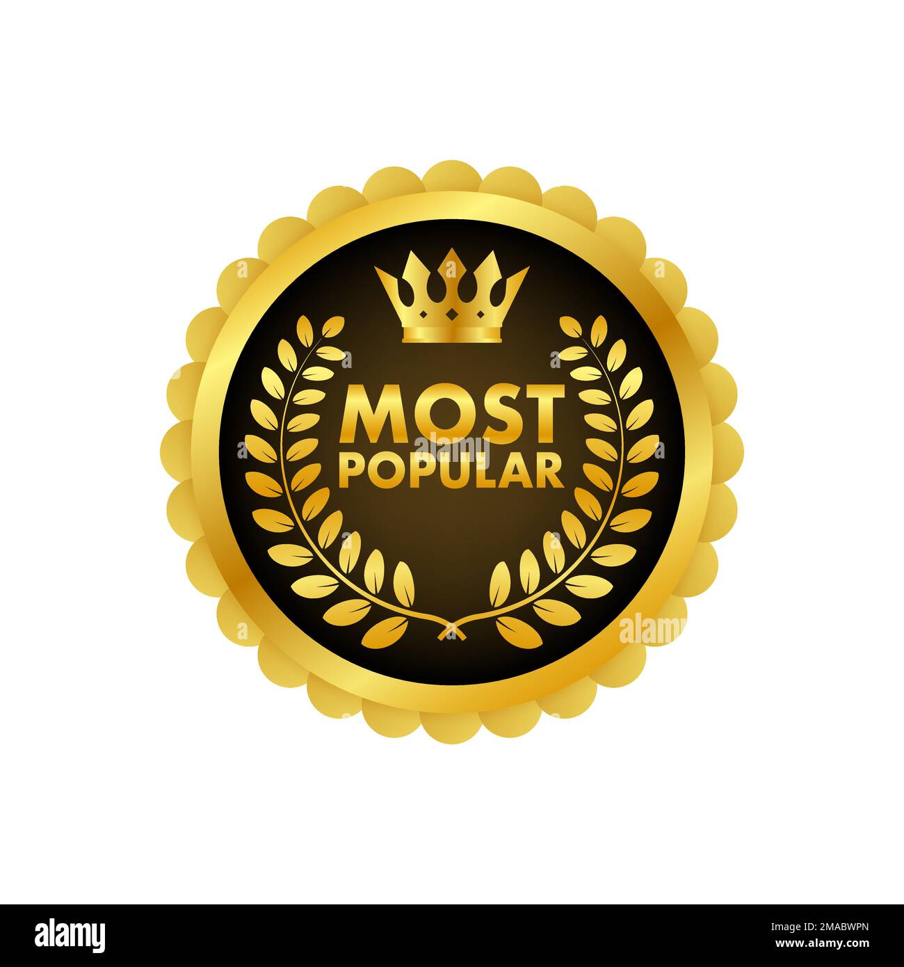 Most popular badge, ribbon isolated on white background, sticker, label ...