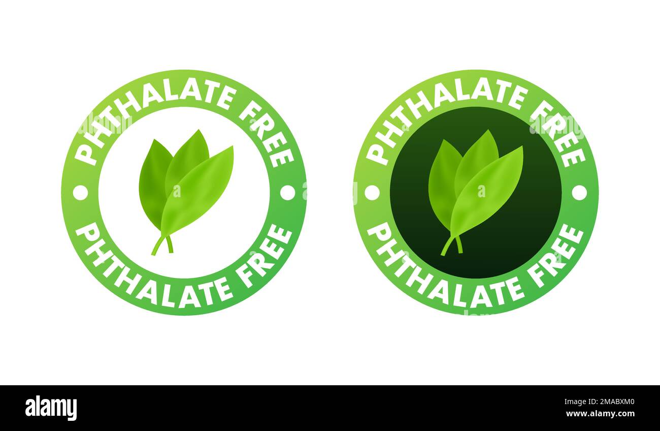 Phthalate free sign label Product with no phthalate added icon Phthalate free sign label Product with no phthalate added icon