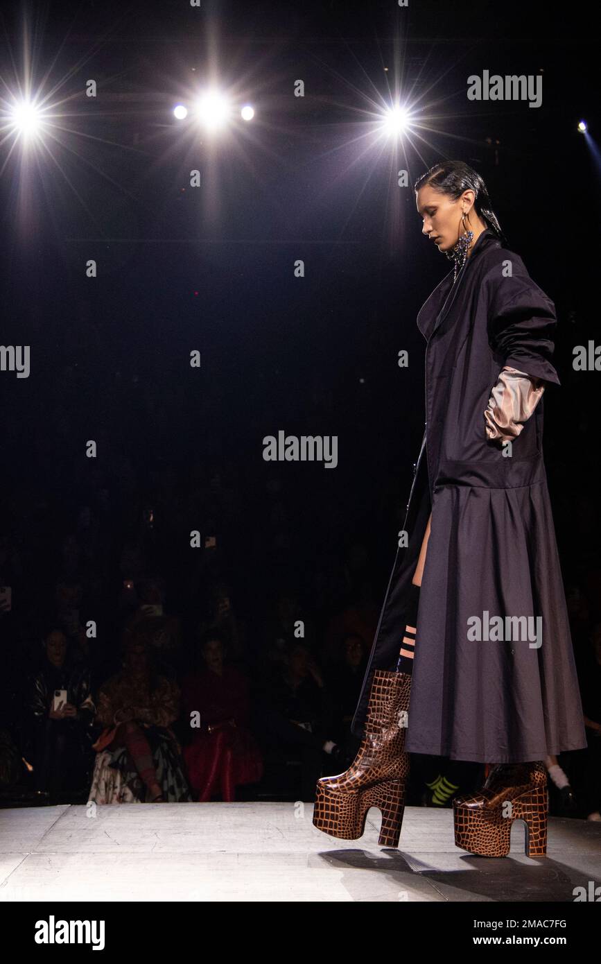 Bella Hadid wears a creation for the Vivienne Westwood ready-to-wear  Spring/Summer 2023 fashion collection presented Saturday, Oct. 1, 2022 in  Paris. (Photo by Vianney Le Caer/Invision/AP Stock Photo - Alamy