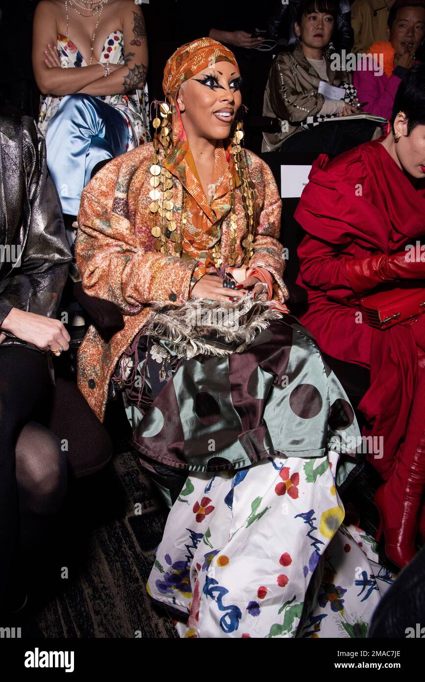 Doja Cat arrives for the Vivienne Westwood ready-to-wear Spring/Summer ...