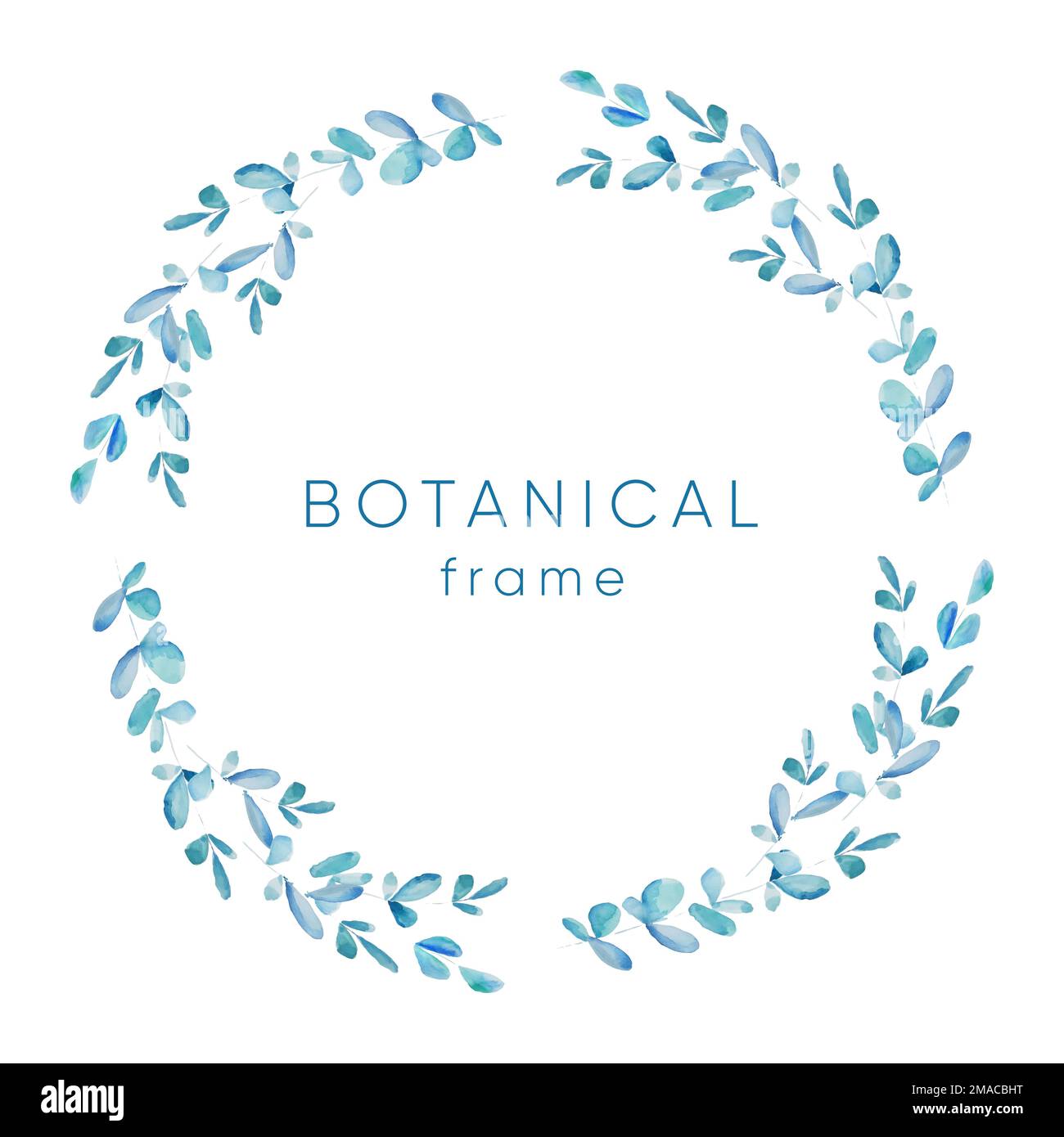 Botanical Watercolor Hand painted branches on white background ...