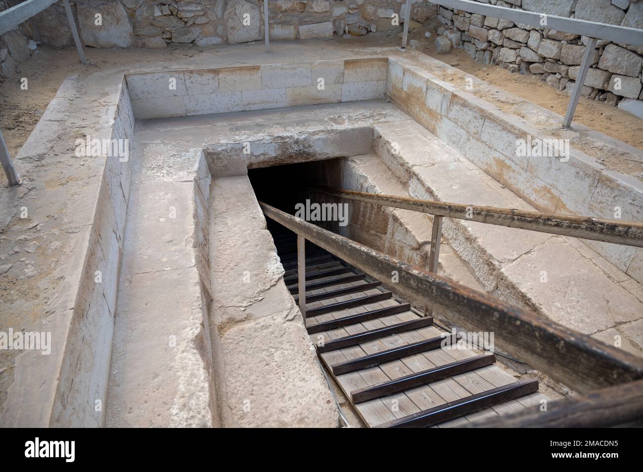 Entrance to Teti Pyramid, Saqqara, Egypt Stock Photo