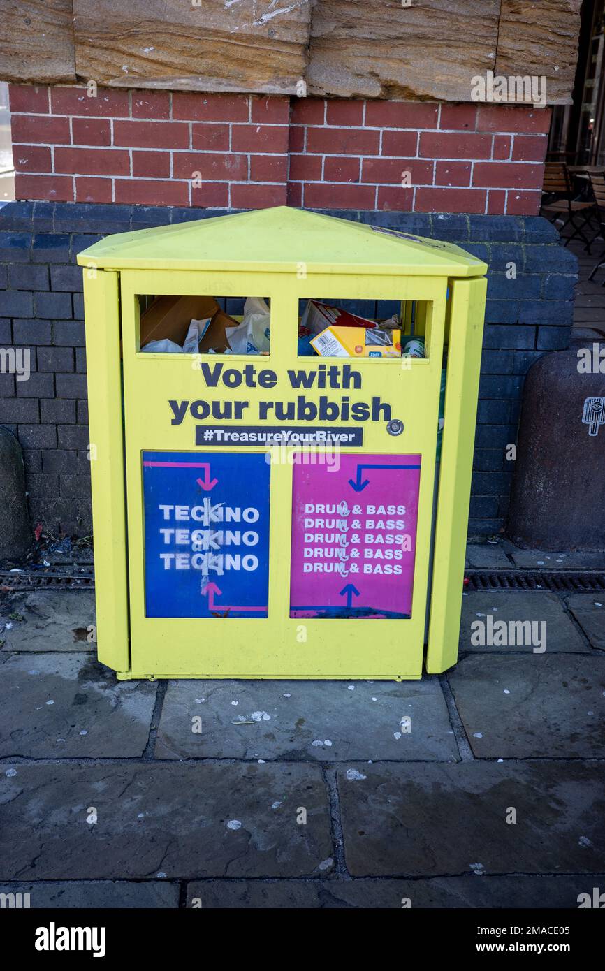 Vote with you rubbish bin, Bristol, UK Stock Photo Alamy
