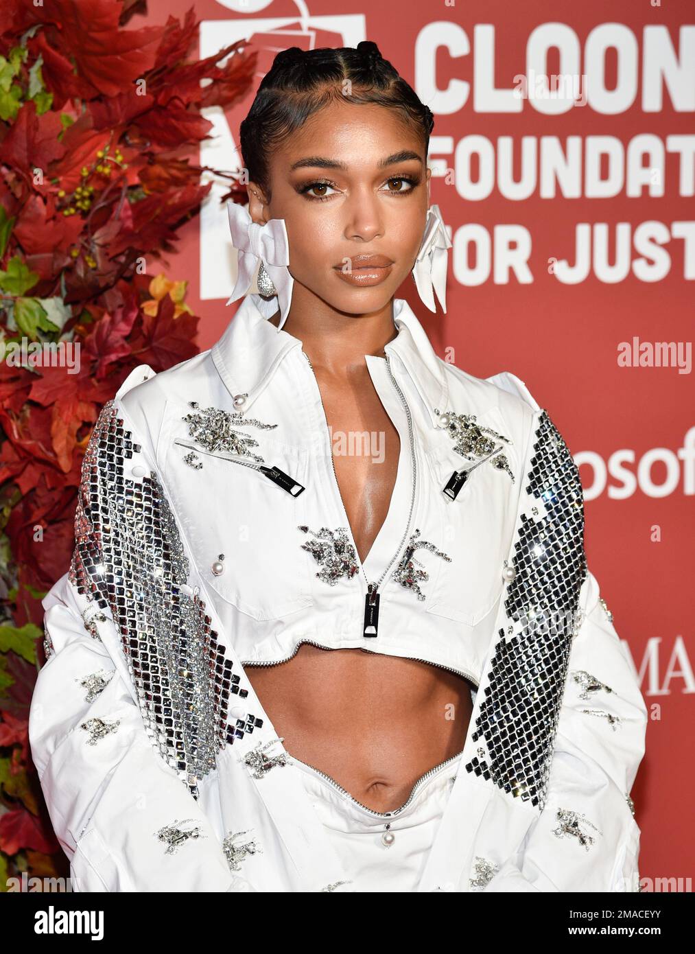 Lori Harvey attends the Clooney Foundation for Justice Albie Awards at