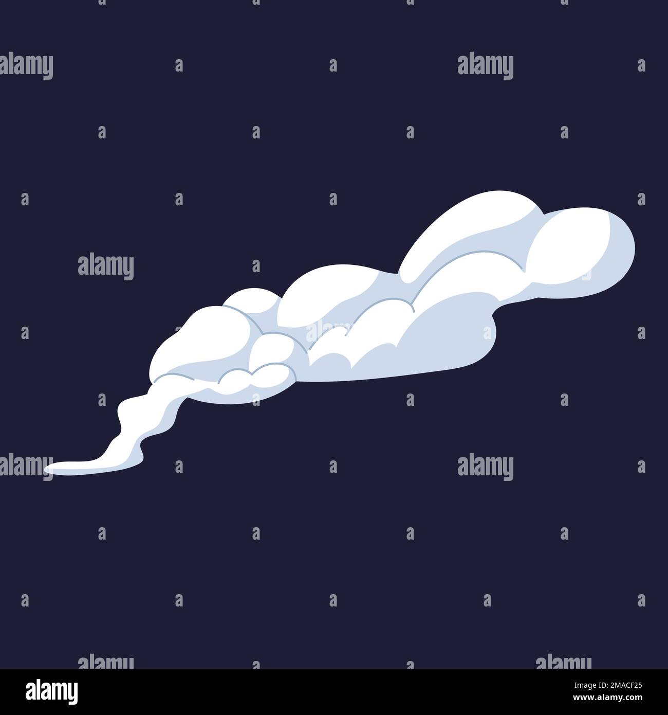 Cartoon cloud, smoke pattern. Smoke abstract cloud from gas. Vapor