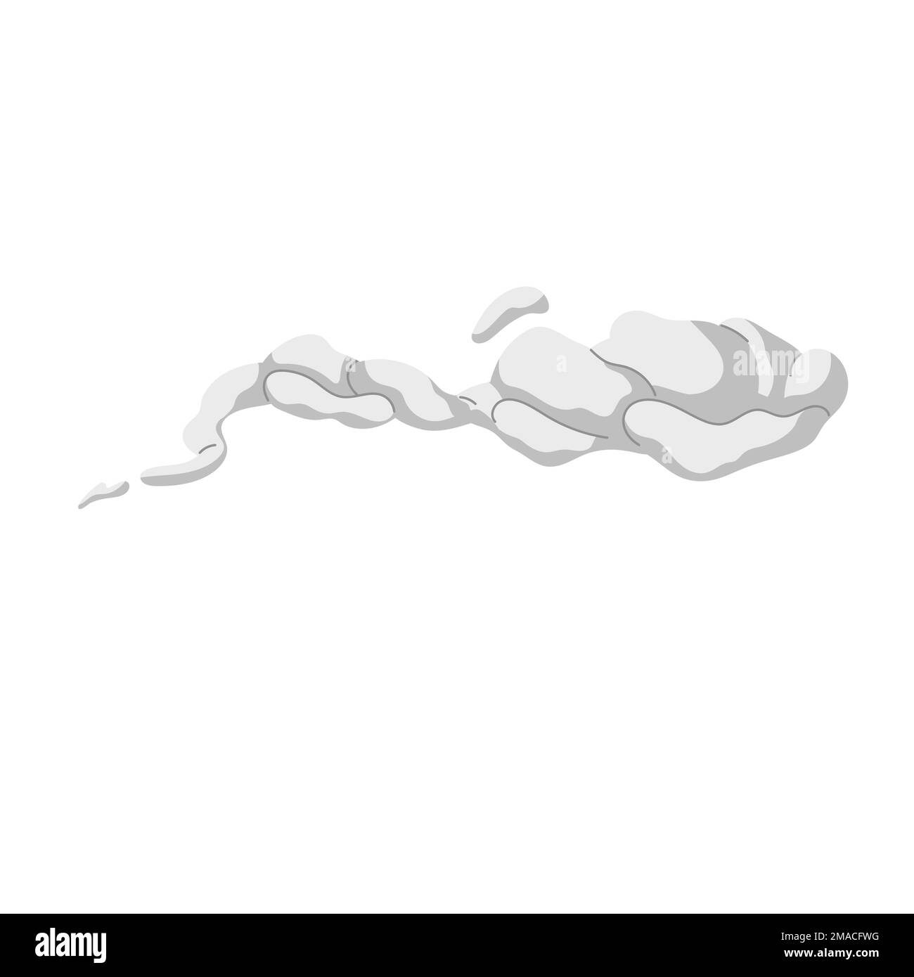 Smoke abstract cloud from gas, fume, air trail, dust, explosion, smog, bang, boom, sprite and bubble. Vapor silhouette. Flat vector illustration Stock Vector