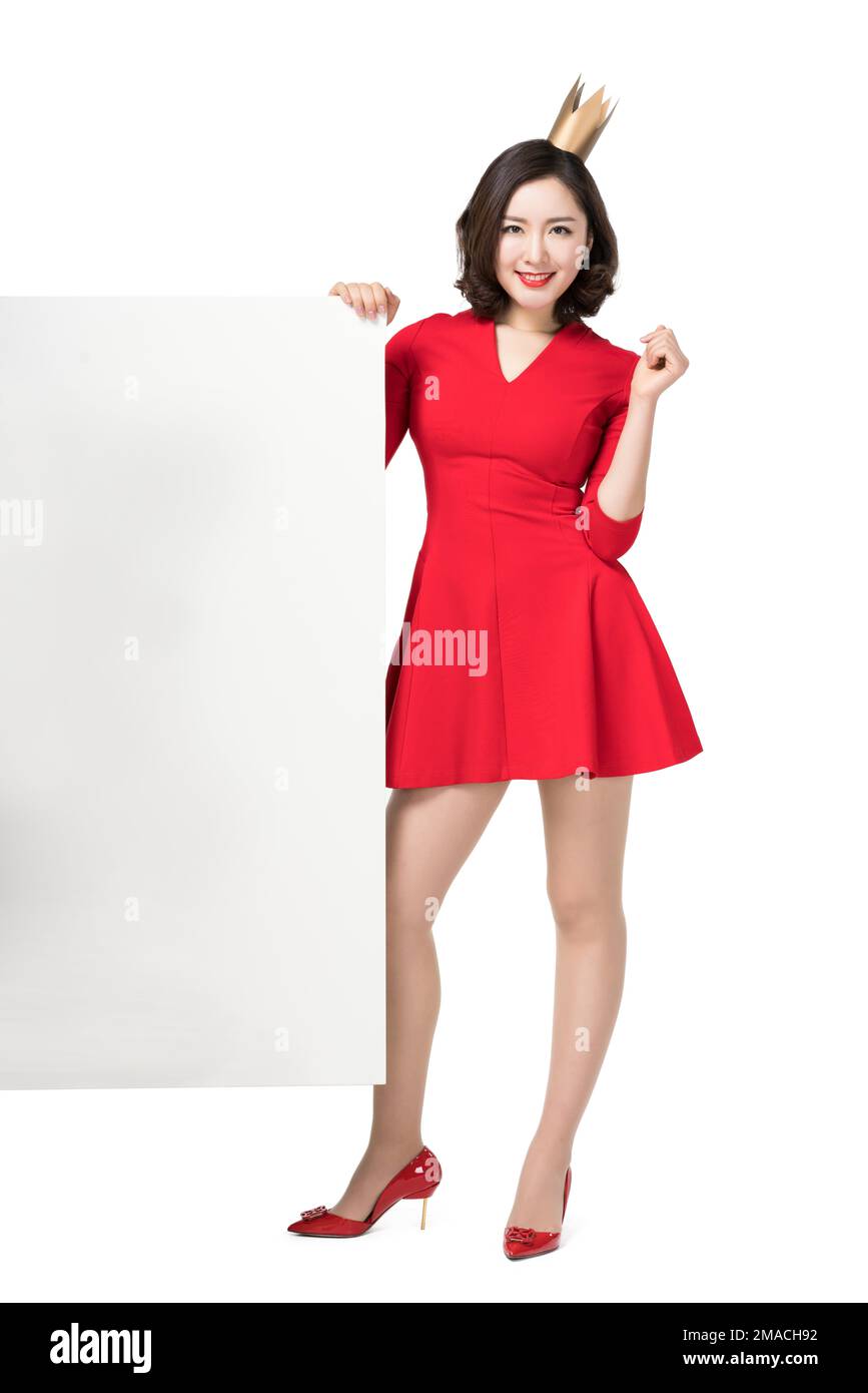 Red woman wearing crown hi-res stock photography and images - Alamy