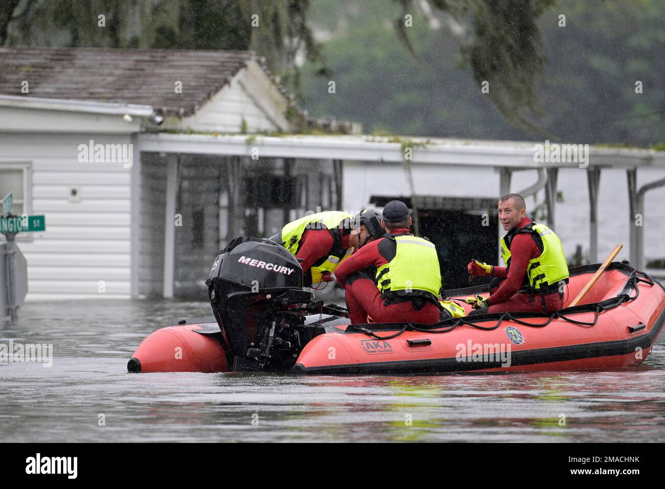First responders with Orange County Fire Rescue check the welfare of ...