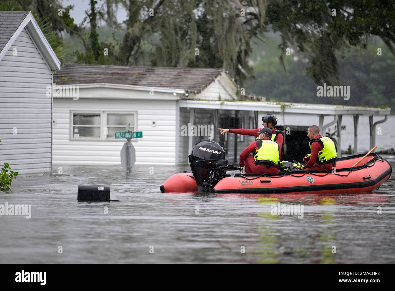 First responders with Orange County Fire Rescue check the welfare of ...