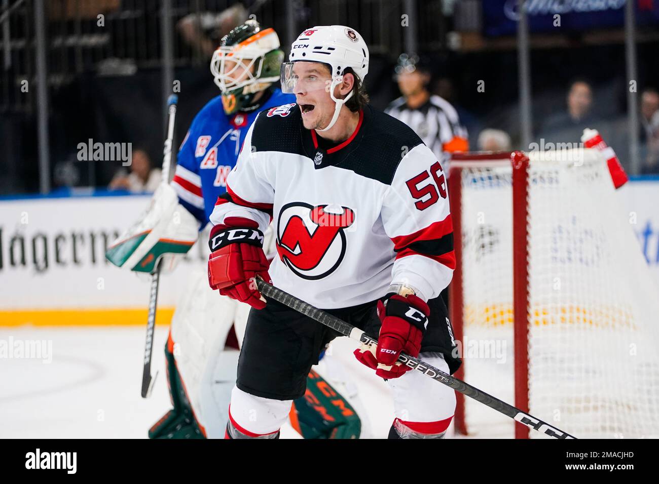New Jersey Devils' Erik Haula (56) during the third period a