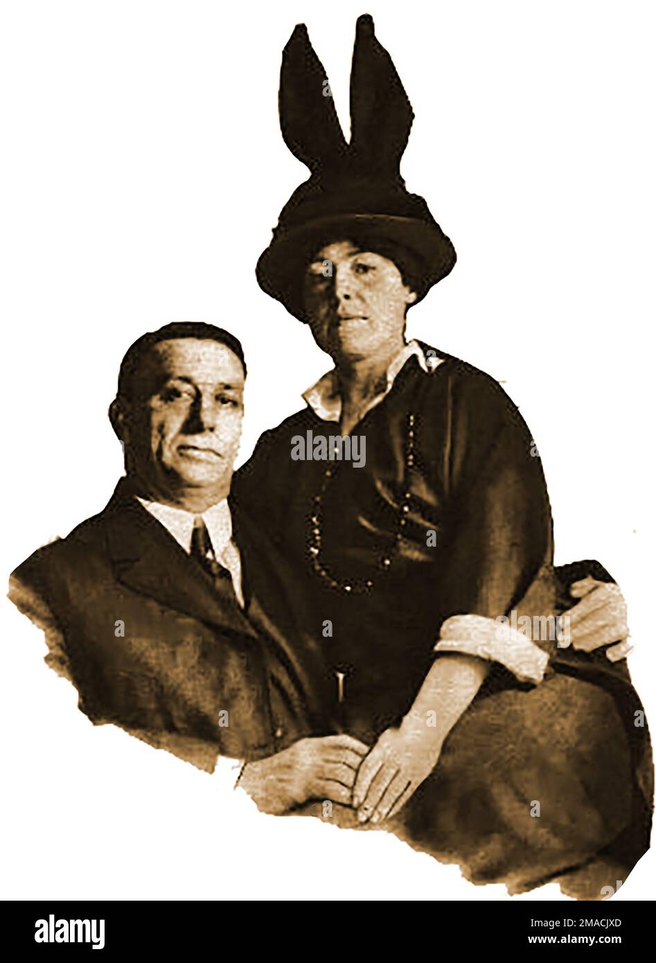 Portrait of Mr Charles & Mrs Letitia  Becker at the time of the U.S. Becker trial, Charles Becker ( 1870 – July 30, 1915) was a lieutenant in the New York City Police Department when he was   executed for the first-degree murder of the Manhattan gambler Herman Rosenthal in 1912 , Becker himself was allegedly making deals with the criminal fraternity and  had organised four men to kill Rosenthal who had  made press allegations about the illegal deals done by Becker. Becker's death in the electric chair took 9 minutes and was described as the clumsiest execution in the history of 'Sing Sing' Stock Photo