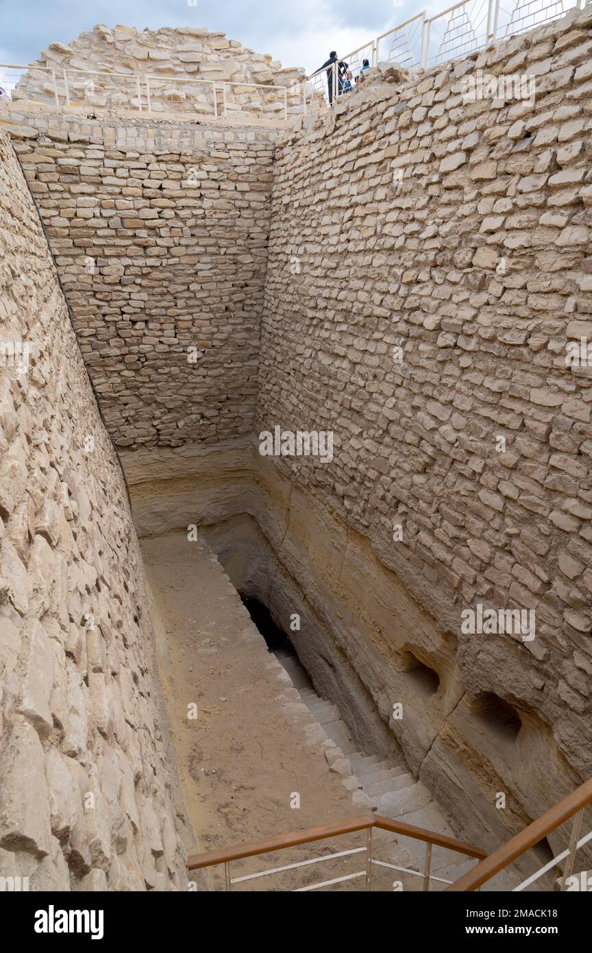 Entrance to the South Tomb at Djoser, Saqqara, Cairo Stock Photo