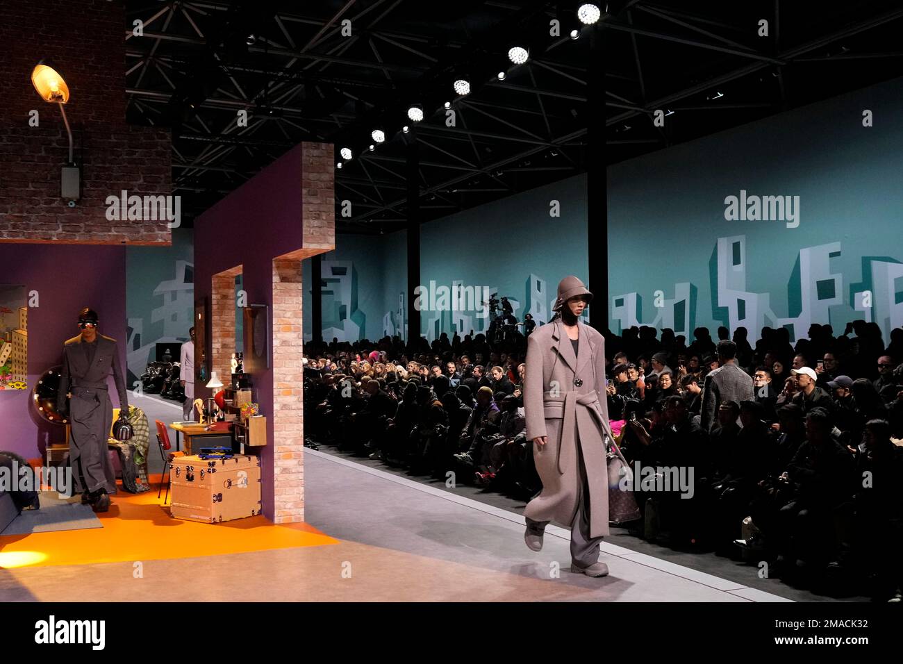 Paris, France. 19th Jan, 2023. J Hope attending the Louis Vuitton Menswear  Fall-Winter 2023-2024 show as part of Paris Fashion Week in Paris, France  on January 19, 2023. Photo by Aurore Marechal/ABACAPRESS.COM