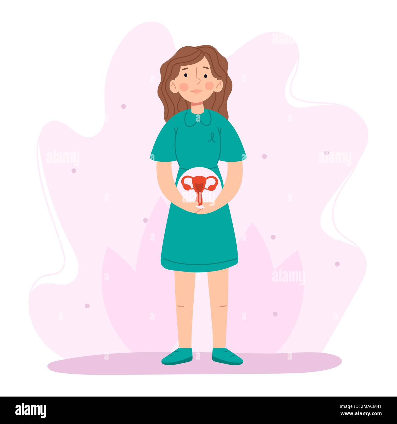 Gynecology checkup for women. Female reproductive system exam