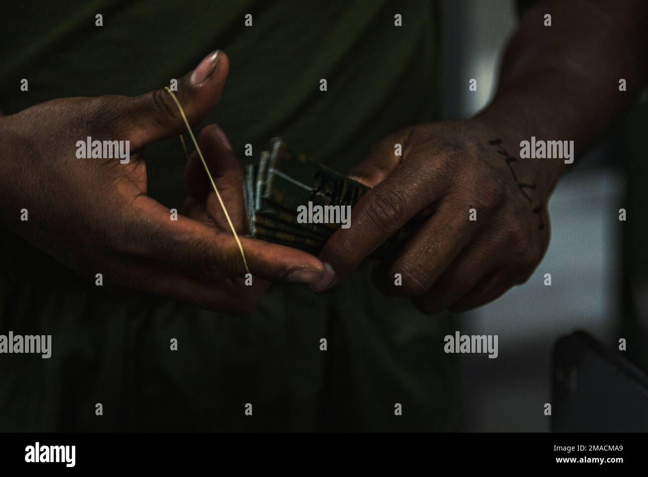 A U.S. Marine Corps recruit with India Company, 3rd Recruit Training ...