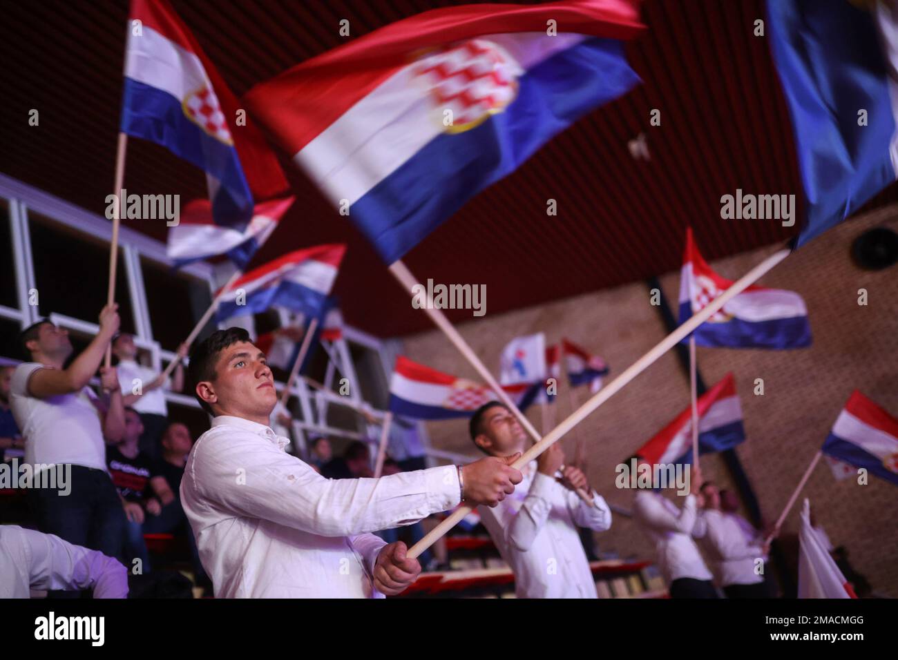 Supporters of Croatian Democratic Union of Bosnia and Herzegovina (HDZ