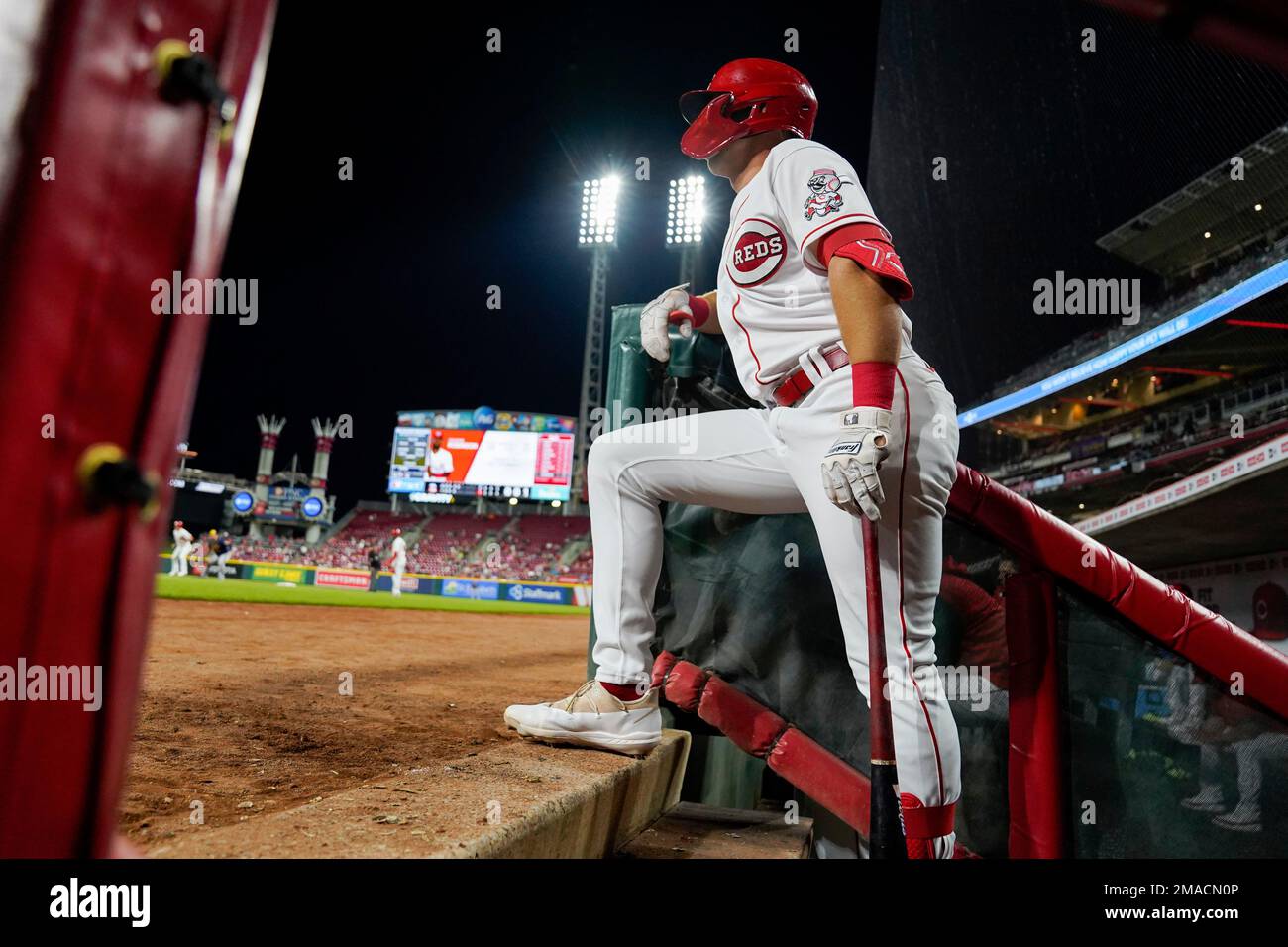 Spencer Steer of the Cincinnati Reds celebrates his solo home run in  News Photo - Getty Images