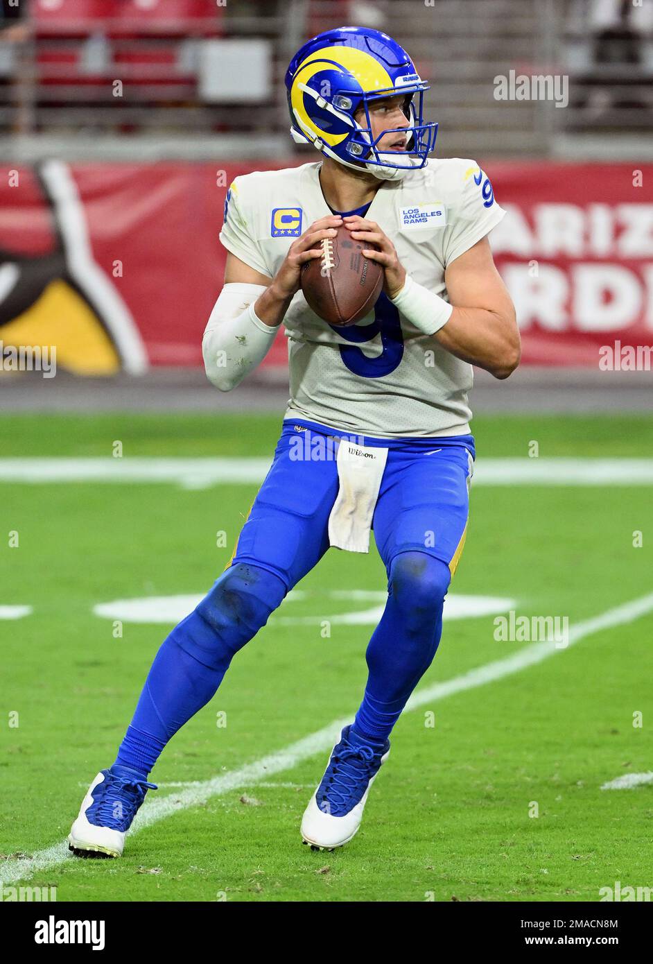 Los Angeles Rams quarterback Matthew Stafford (9) back to pass during