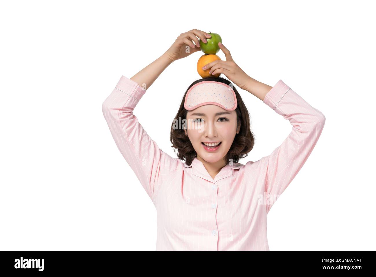 The young woman in his pyjamas Stock Photo