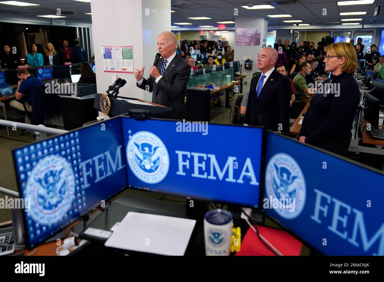 President Joe Biden Speaks About Hurricane Ian During A Visit To FEMA ...