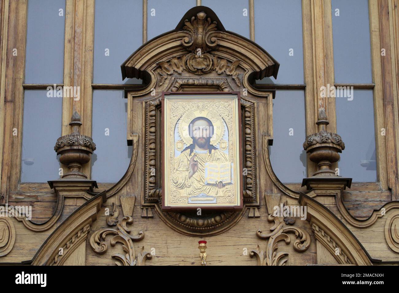 Jésus-Christ. Cathédrale de la Résurrection (Smolny). Saint-Pétersbourg. Russie. / Jesus-Christ. Resurrection Cathedral (Smolny). Saint Petersburg. Ru Stock Photo