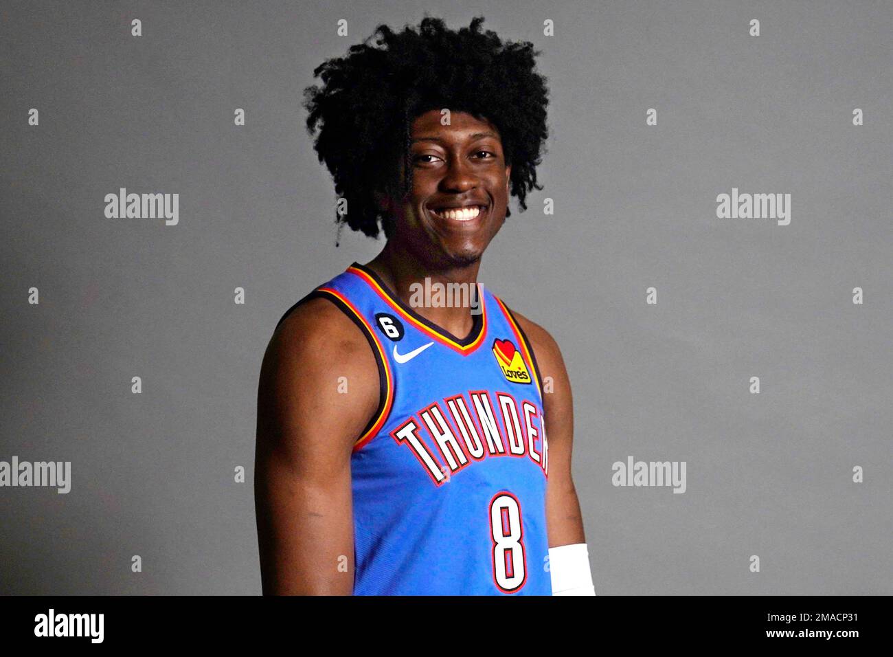 Oklahoma City Thunder's Shai Gilgeous-Alexander (2) during an NBA media day  Monday, Sept. 26, 2022, in Oklahoma City. (AP Photo/Sue Ogrocki Stock Photo  - Alamy