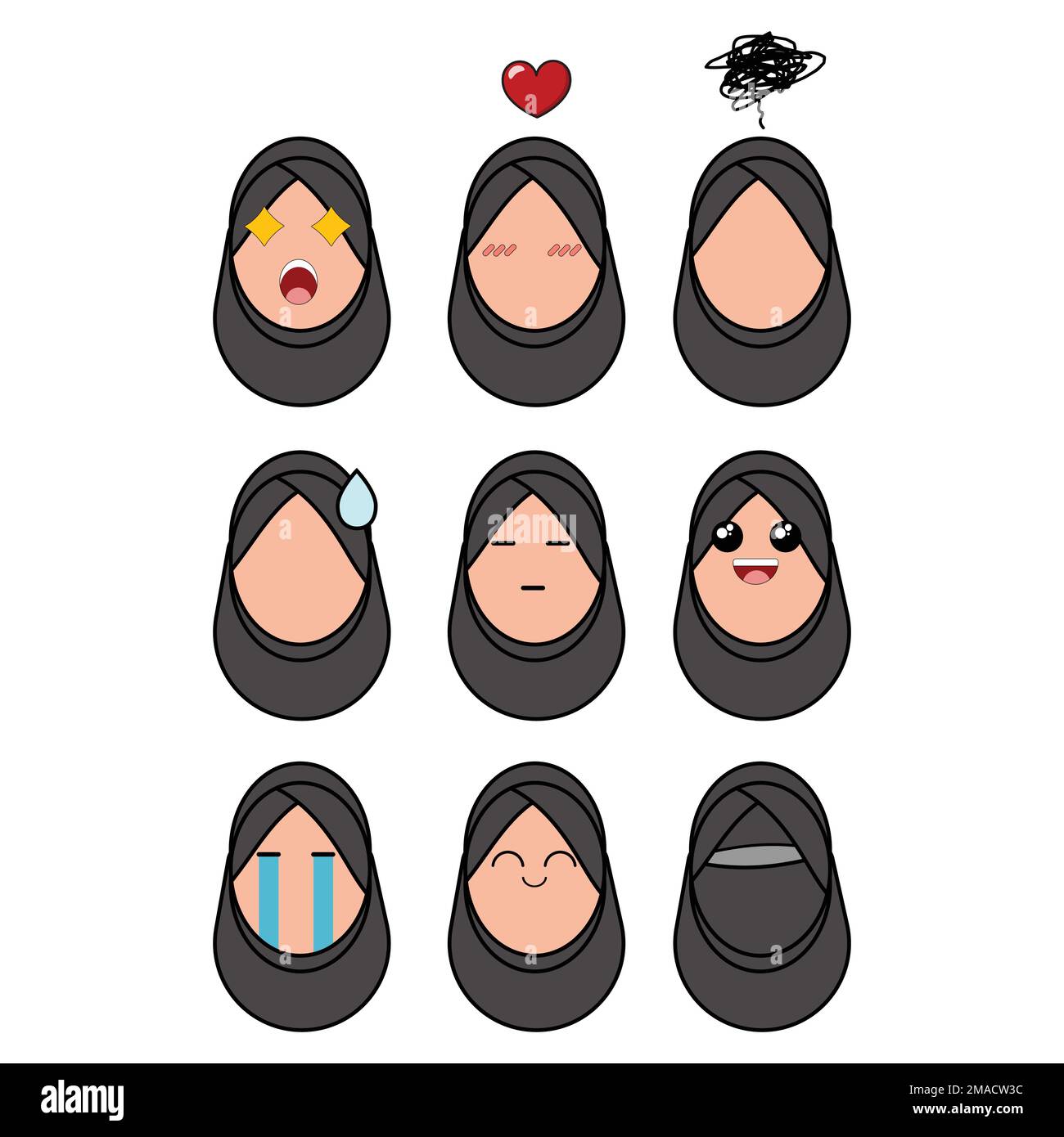 Women face hijab Stock Vector Images - Alamy
