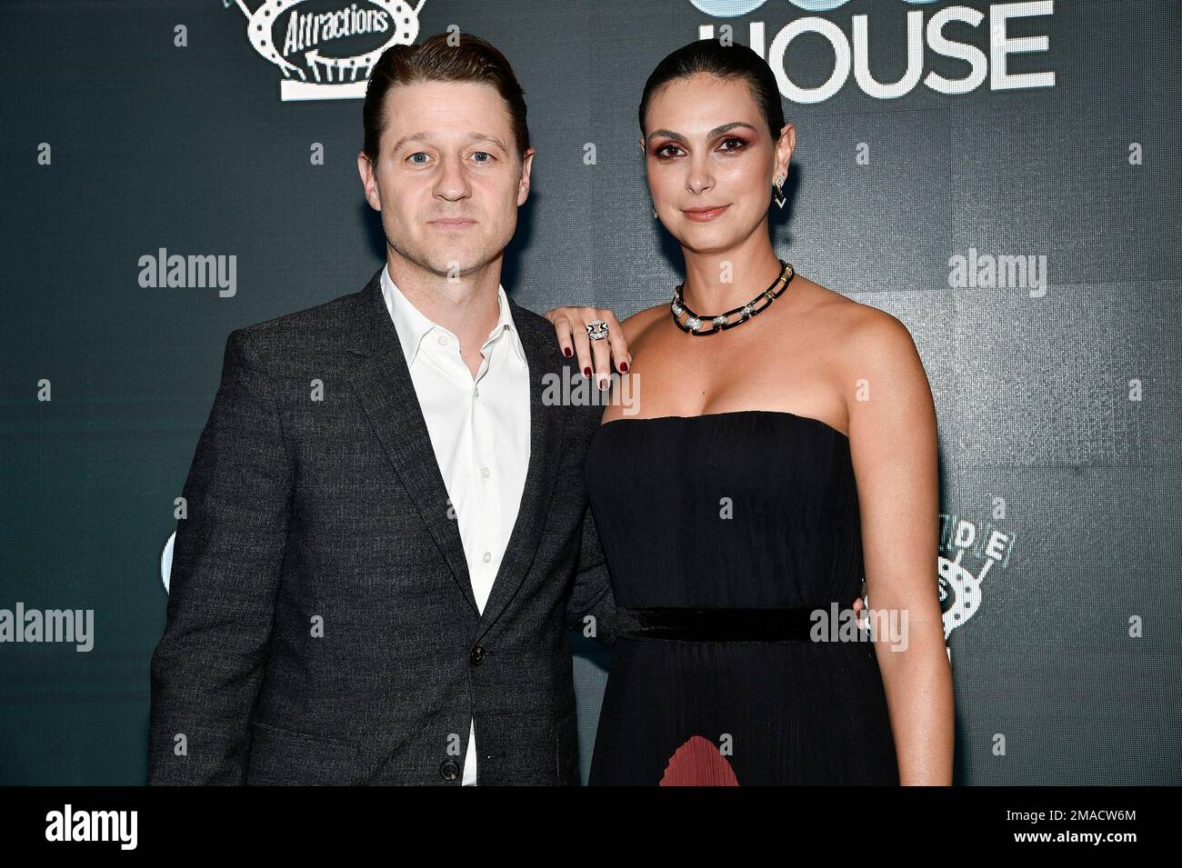 Ben McKenzie, left, and wife Morena Baccarin attend a special screening