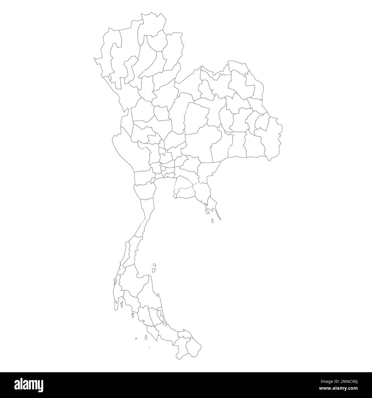 Thailand Political Map Of Administrative Divisions Provinces Blank thin-mints-transparent-png-download