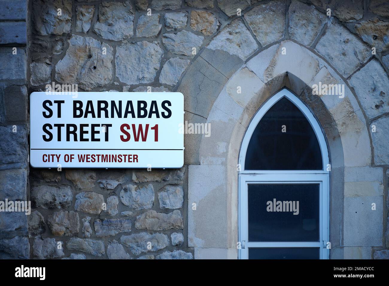 Street sign for St Barnabas Street, London SW1, England Stock Photo Alamy