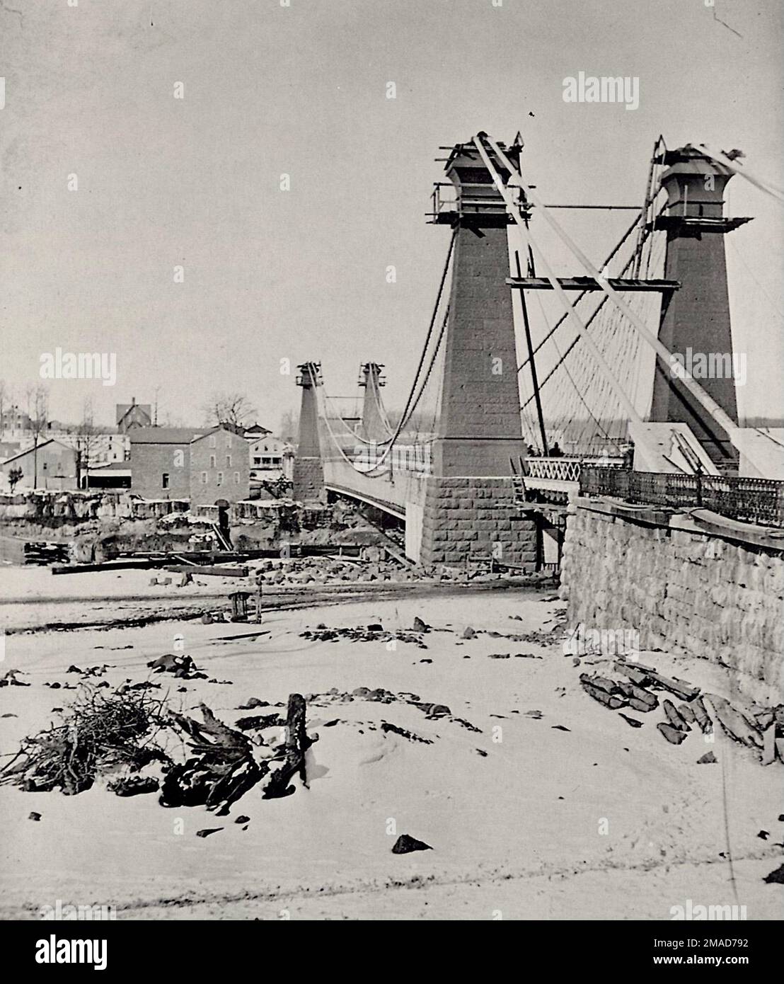Southworth and Hawes - The Niagara Suspension Bridge - 1855 Stock Photo